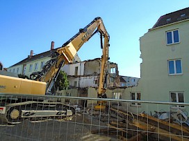 Fr.-Ebert-Str. 11 kurz nach der Explosion